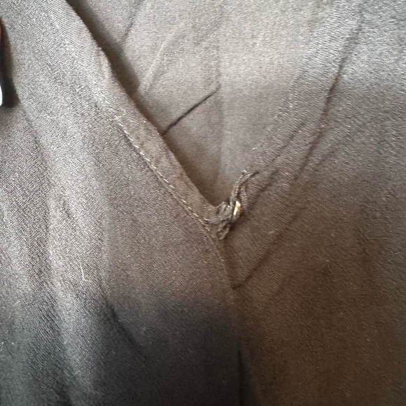 Modern Citizen Wrap Dress Midi Length Short Sleeve V Neck Pockets Black Size M - Picture 5 of 8